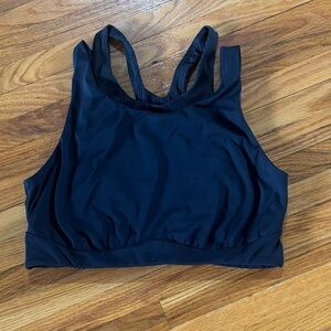 Lululemon Black Tank Top Size 10 Double Shoulder Straps EUC